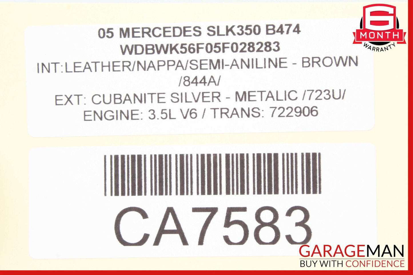 05-08 Mercedes R171 SLK350 Front Right Seat Belt Seatbelt Retractor OEM