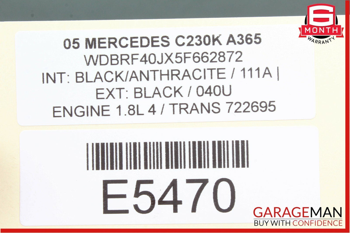 05-07 Mercedes W203 C230 C320 Front Right Occupancy Seat SRS Control Module ÐÐ