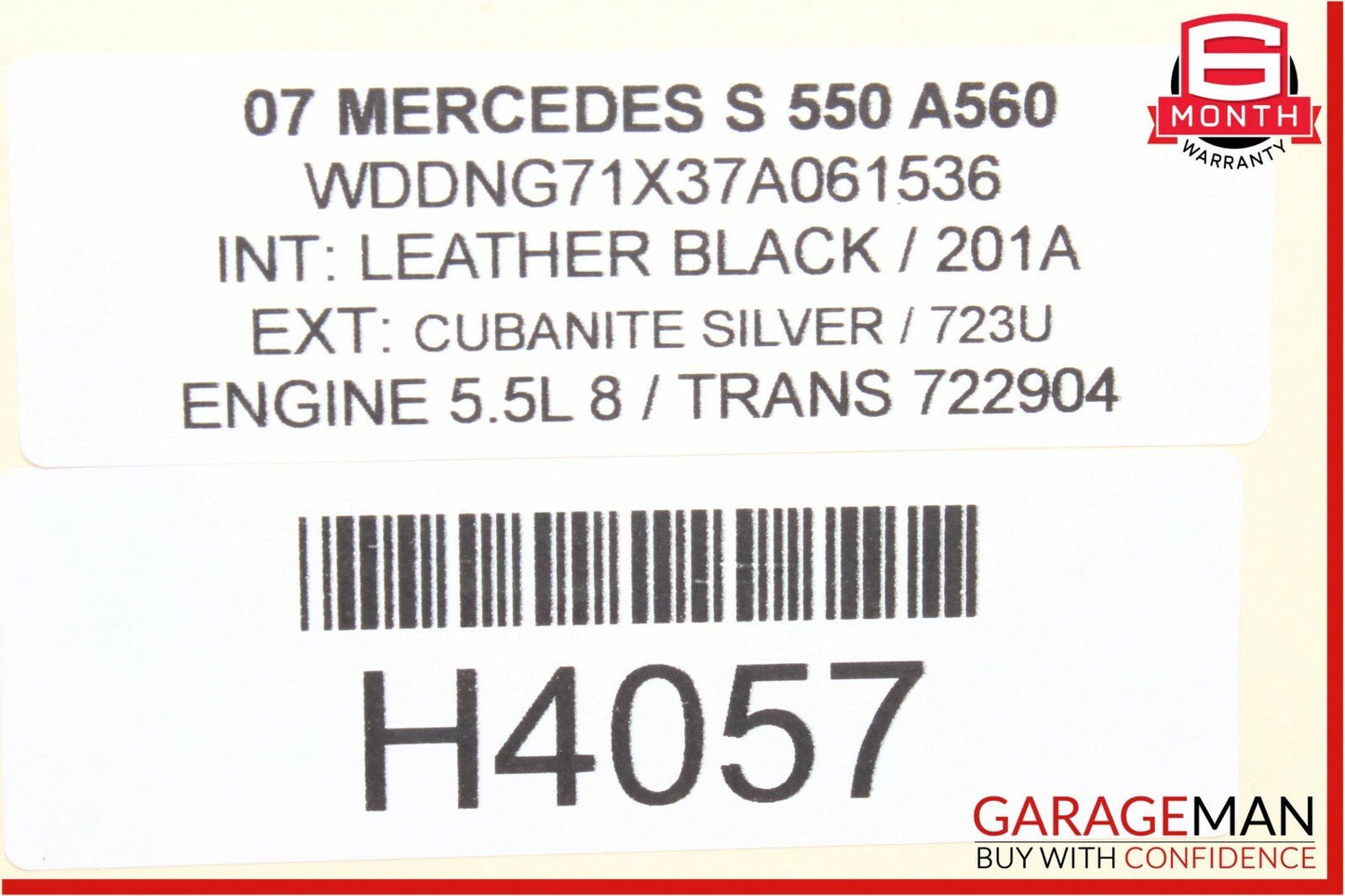 07-09 Mercedes S450 S550 Front Right Passenger Side Seat Occupancy Weight Sensor