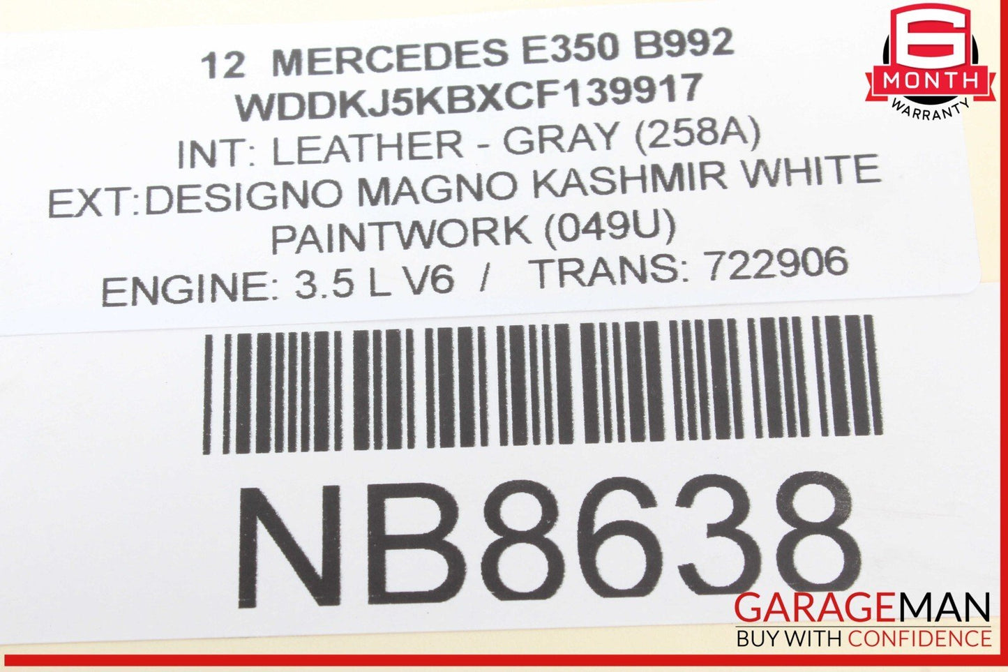 10-16 Mercedes W212 E350 Power Brake Booster Master Cylinder Reservoir Assembly