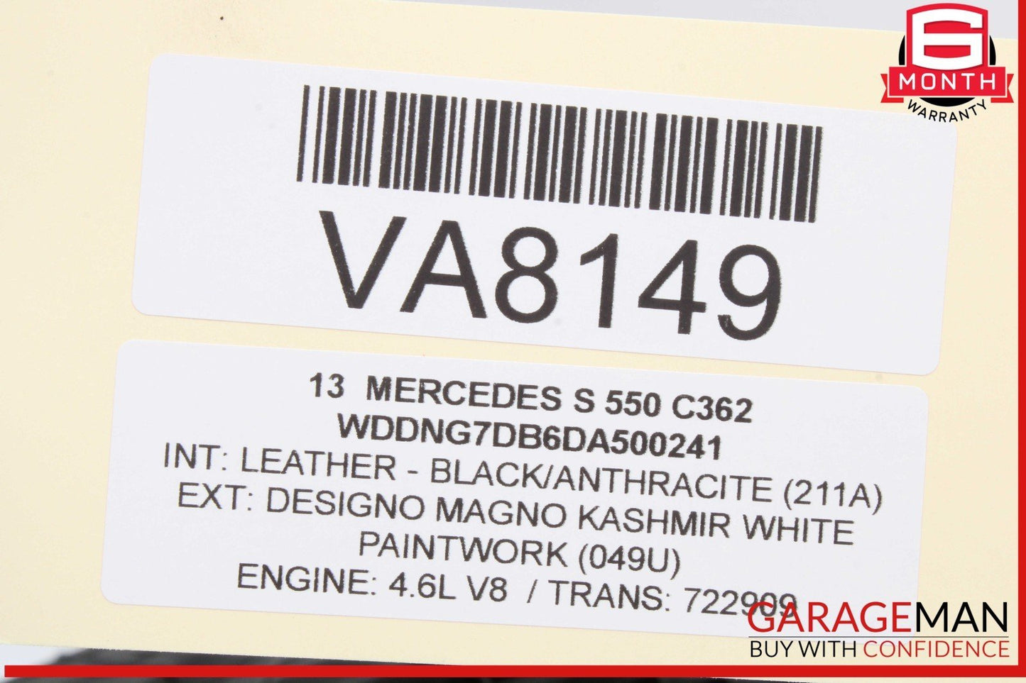 07-14 Mercedes W221 S550 S400 Dynamic Seat Pressure Vacuum Tank Reservoir OEM