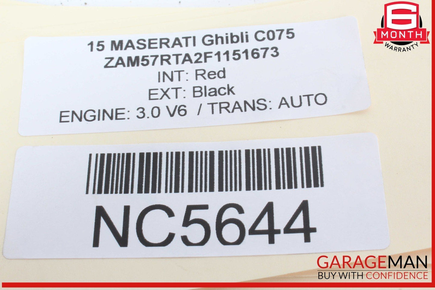 14-17 Maserati Ghibli Rear Left / Right Side Control Arm Bar Link 670006273 OEM
