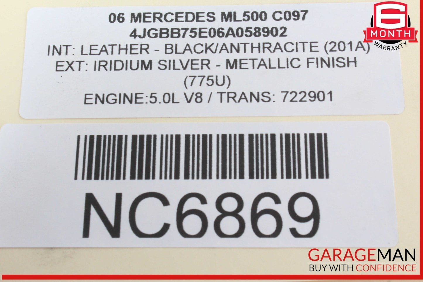 06-19 Mercedes W164 ML500 R500 Rear Glass Windshield Wiper Motor 2518200042 OEM