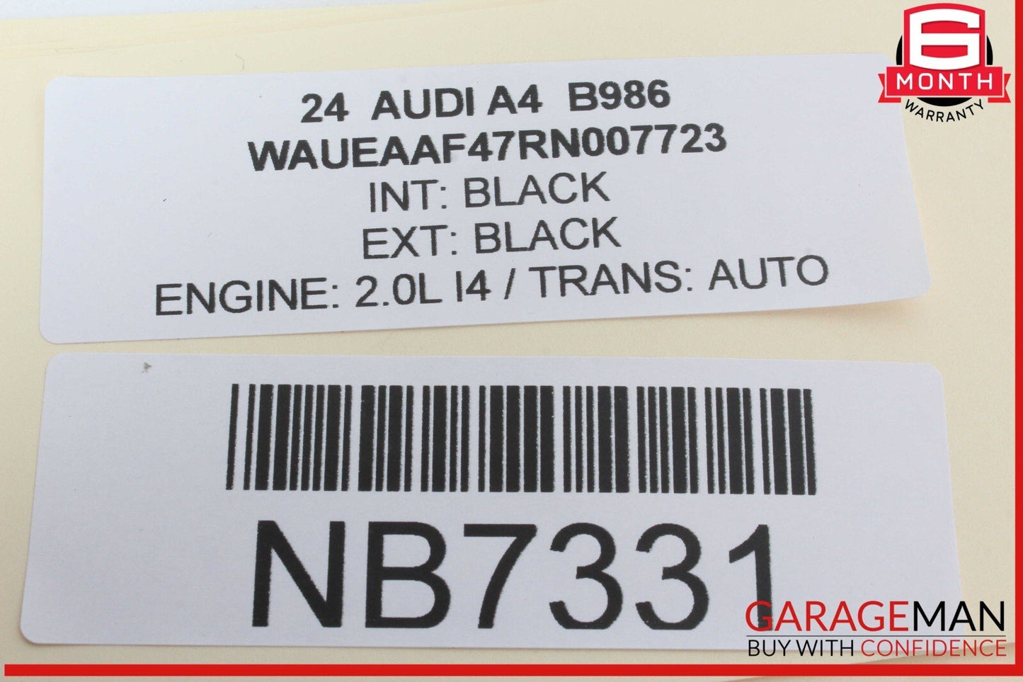 17-24 Audi A4 Panoramic Sunroof Sun Roof Motor 3G5877795 OEM
