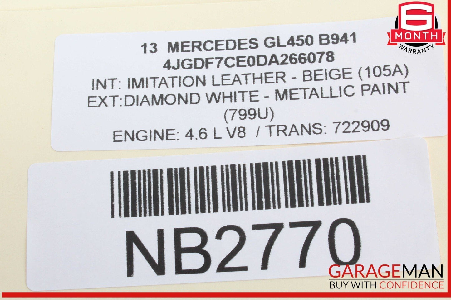 13-19 Mercedes X166 GL450 3rd Third Row Rear Right Seat Belt Seatbelt Retractor