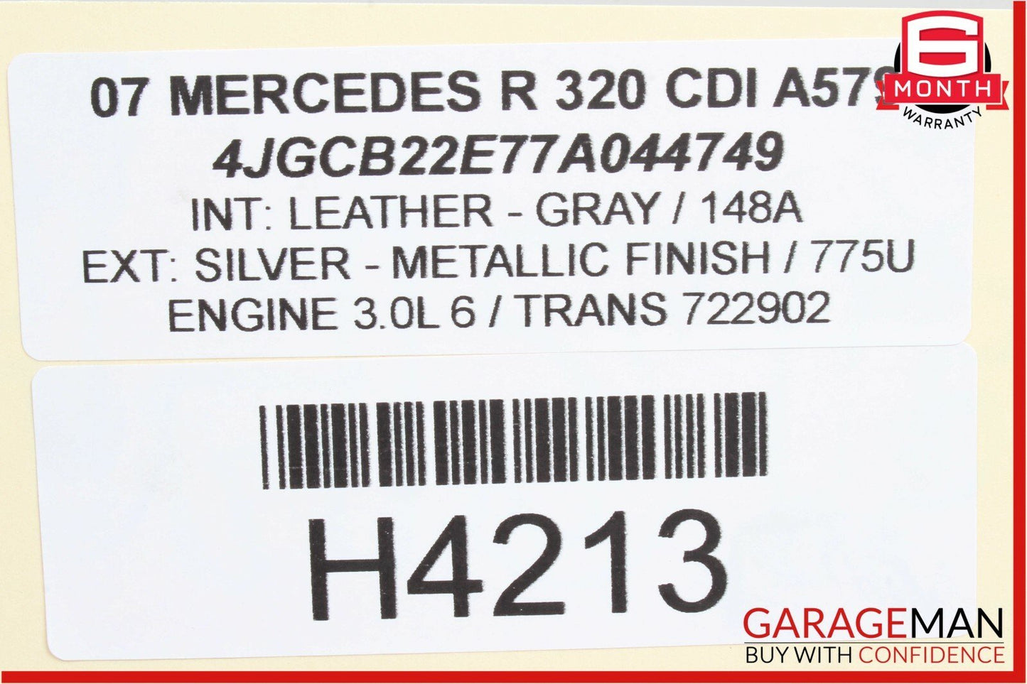 06-12 Mercedes R320 GL450 GL550 ML350 Pano Panoramic Sunroof Sun Roof Motor Unit