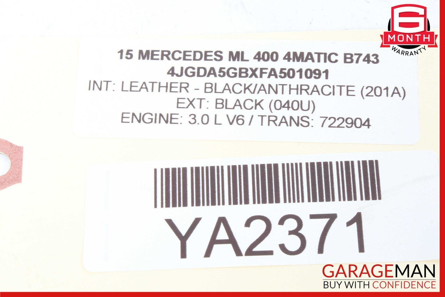 12-19 Mercedes W166 ML400 Rear Left or Right Door Sound Speaker 1668202102 OEM