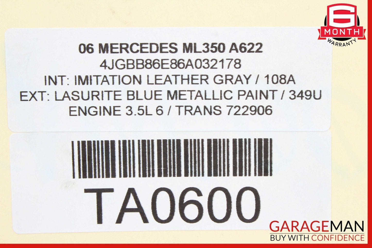 06-12 Mercedes X164 ML450 GL450 Front Right Passenger Seat Motor 0390203004 OEM