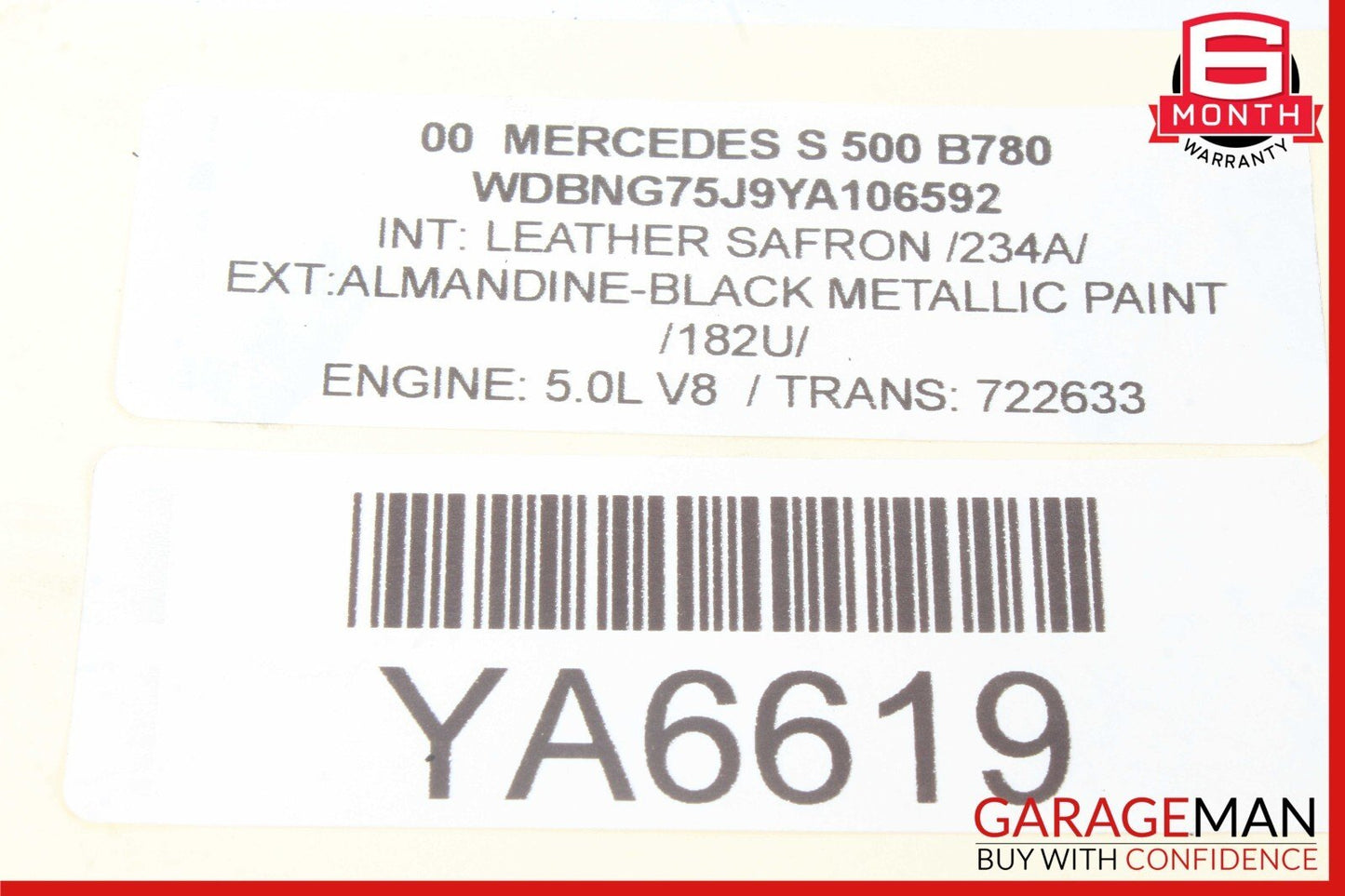 00-06 Mercedes W220 S500 CL500 Rear Left / Right Suspension Upper Control Arm