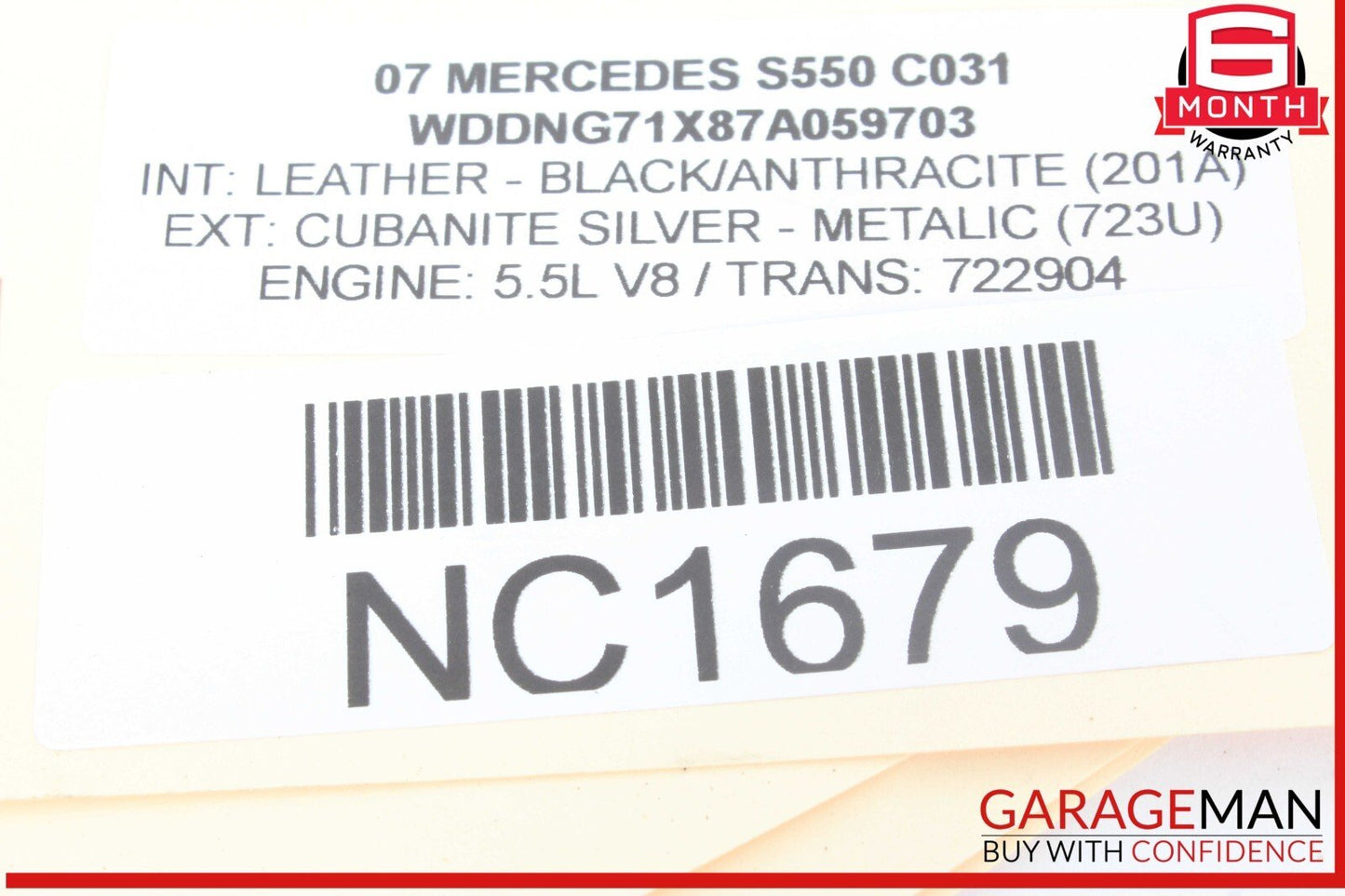 07-13 Mercedes W221 S550 CL550 Rear Trunk Lid Latch Lock Actuator 2217500085 OEM
