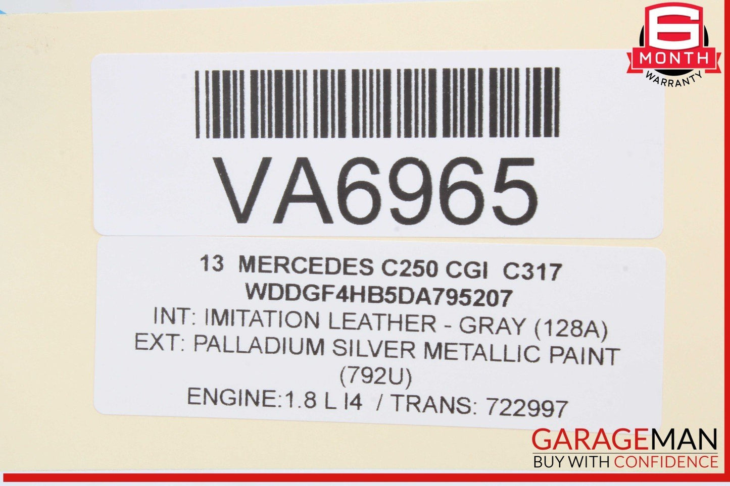 12-15 Mercedes W204 C250 CGI Engine Motor Brake Vacuum Pump 2712301665 OEM