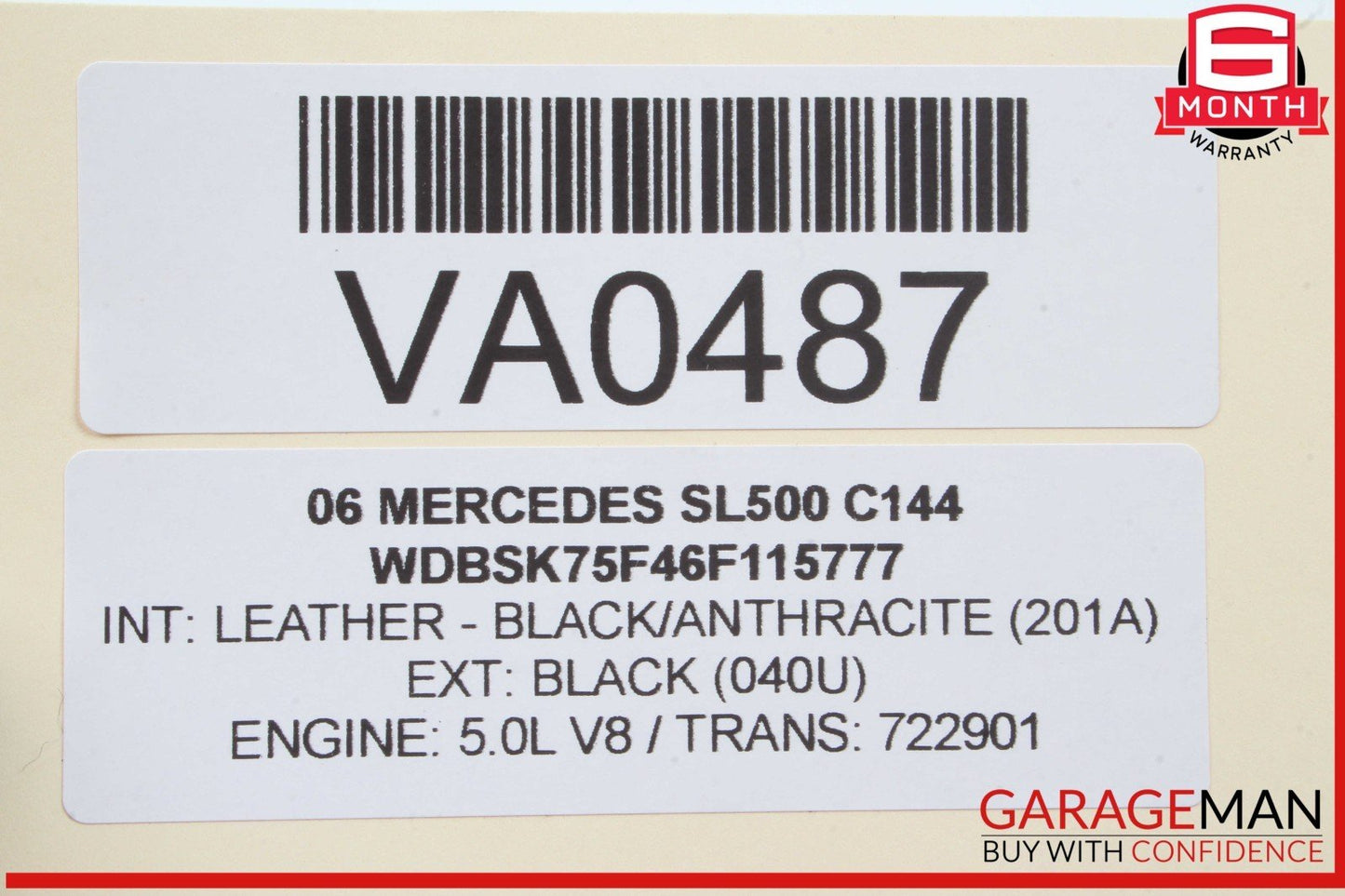 03-12 Mercedes R230 SL500 Convertible Top Right Side Load Assist Cylinder OEM