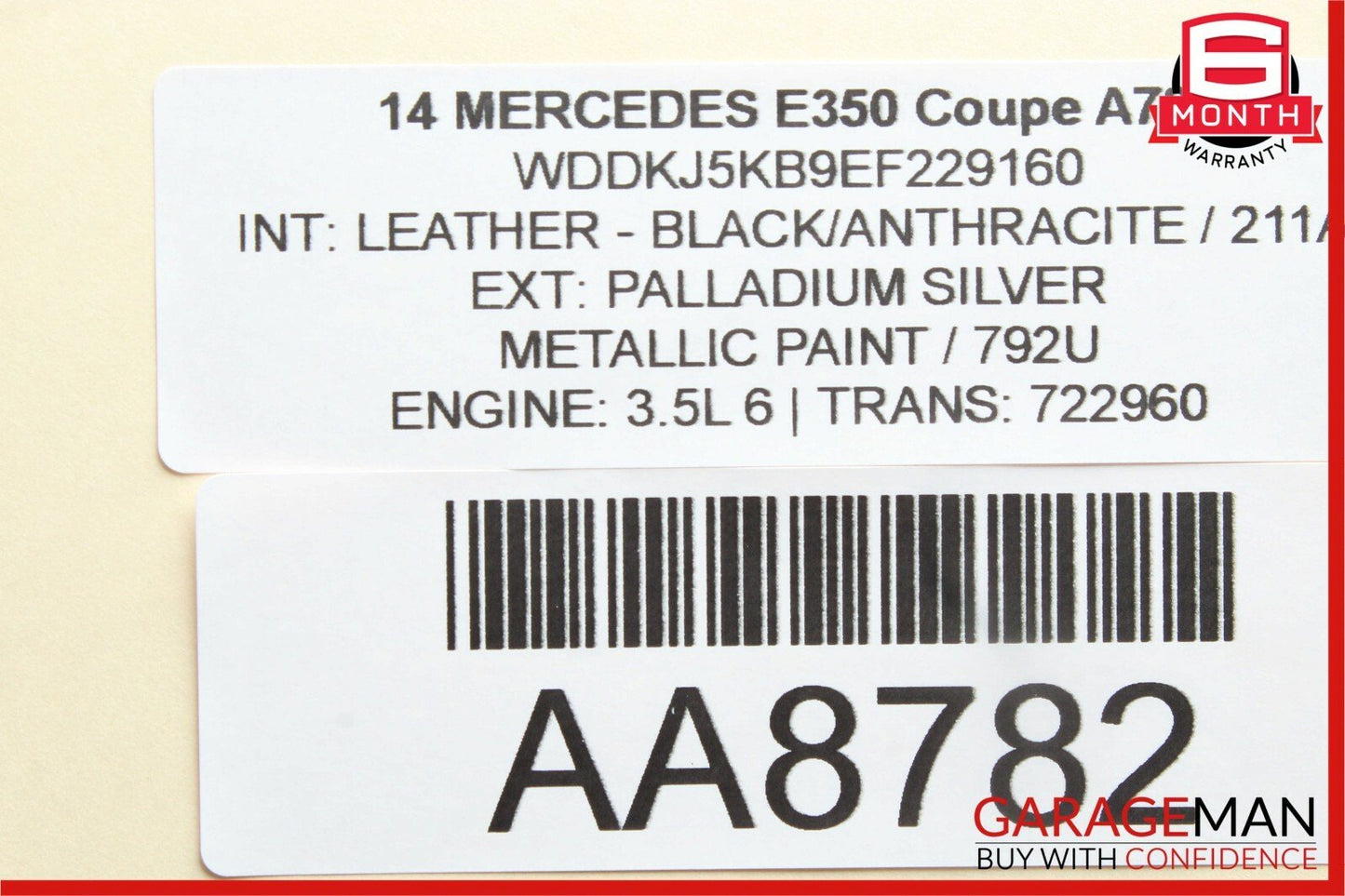 08-14 Mercedes W204 E350 C250 C300 Front Right Door Lock Latch Actuator OEM
