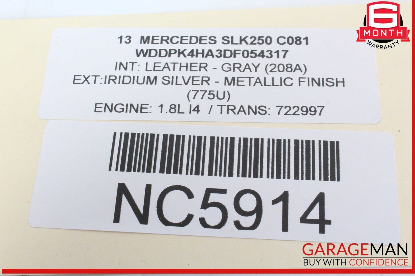 08-20 Mercedes R172 SLK250 Headlight Fog Light Switch Control Module OEM