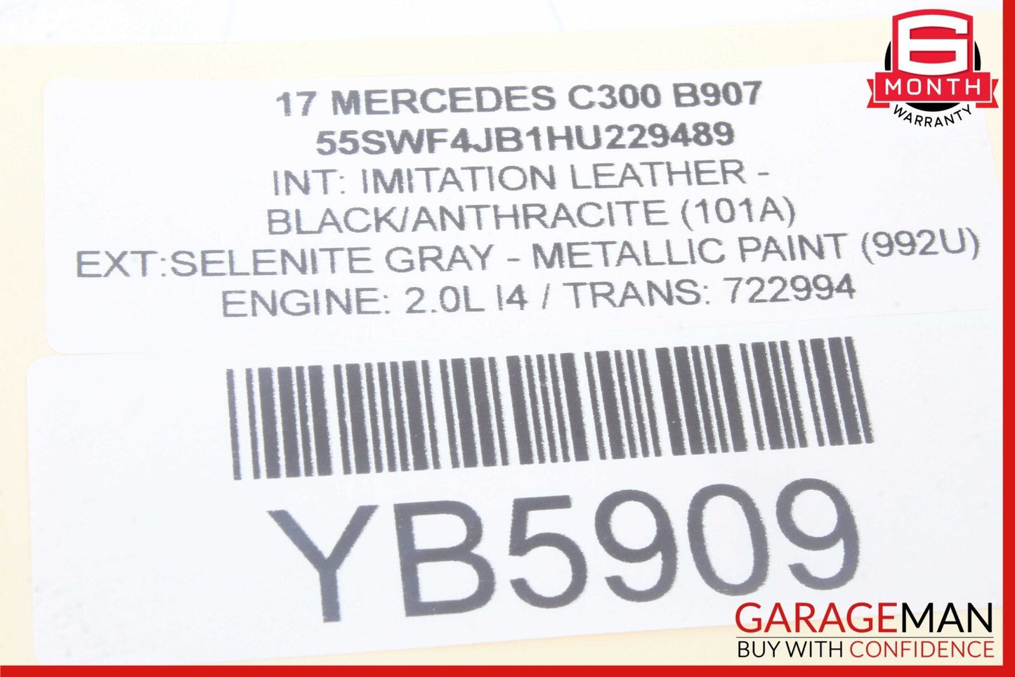 15-18 Mercedes W205 C300 C400 C350e Rear Trunk SAM Control Module Unit OEM