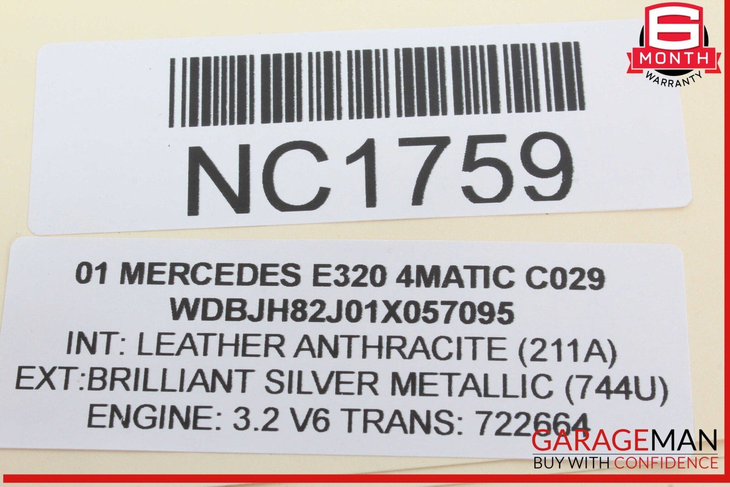 98-02 Mercedes W210 E320 4MATIC Rear Right Passenger Side Window Switch Trim OEM