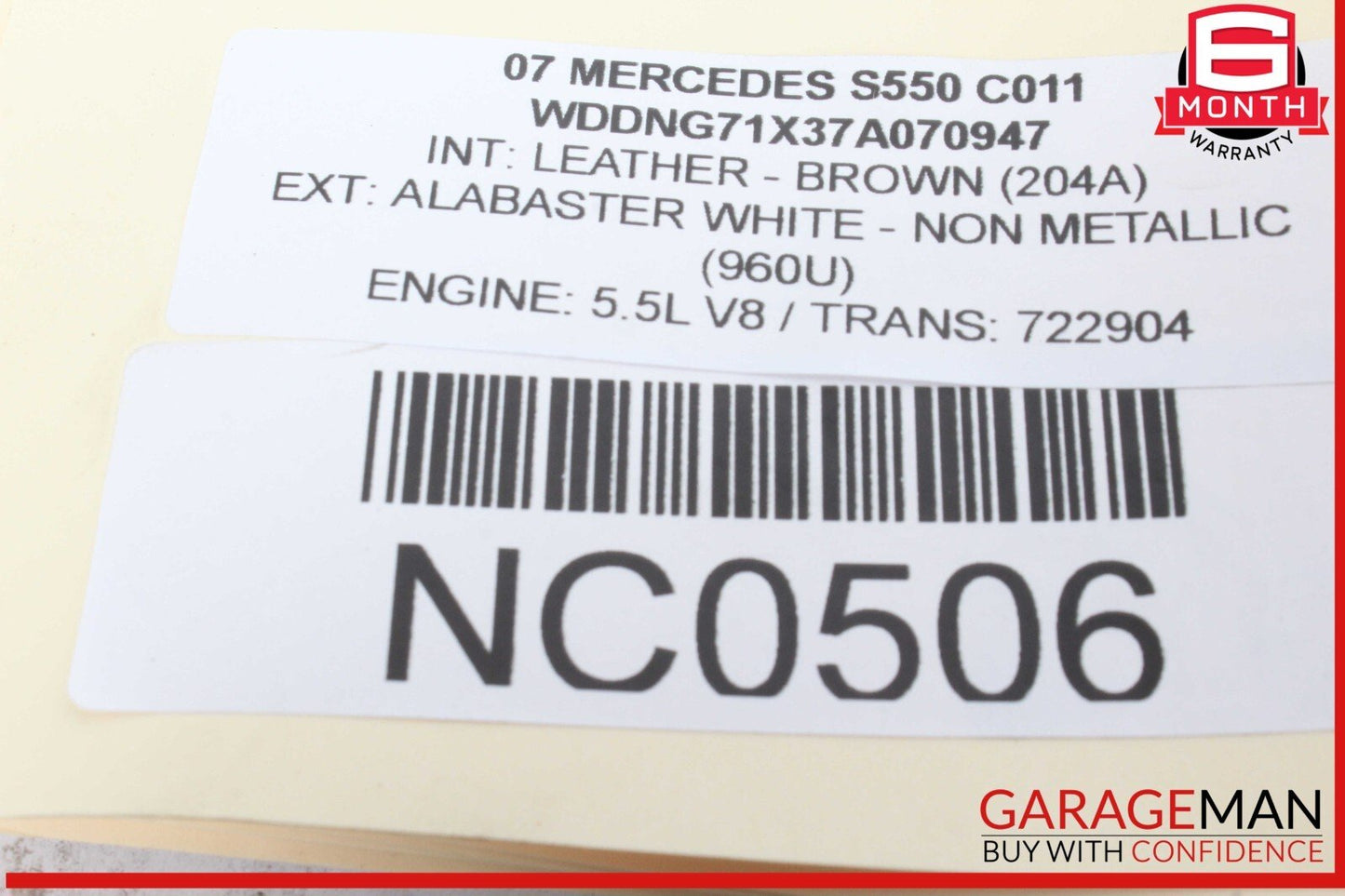 07-14 Mercedes W221 S550 CL550 Rear Right or Left Lower Thrust Control Arm OEM
