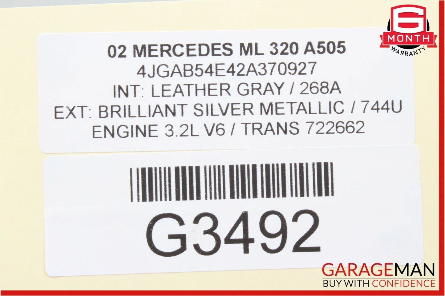 98-03 Mercedes W163 ML320 3.2L Left Side Exhaust Manifold Header Pipe OEM