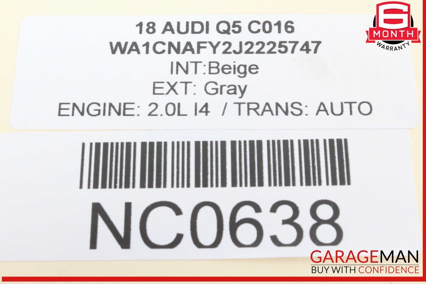 18-20 Audi Q5 Rear Left Driver Side Upper Suspension Control Arm 80A505371A OEM