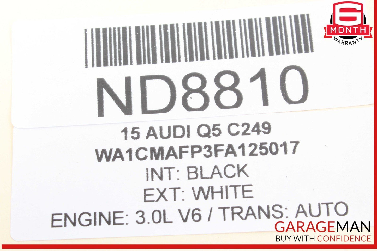 13-17 Audi Q5 Engine Air Filter Box 8K0133837C OEM