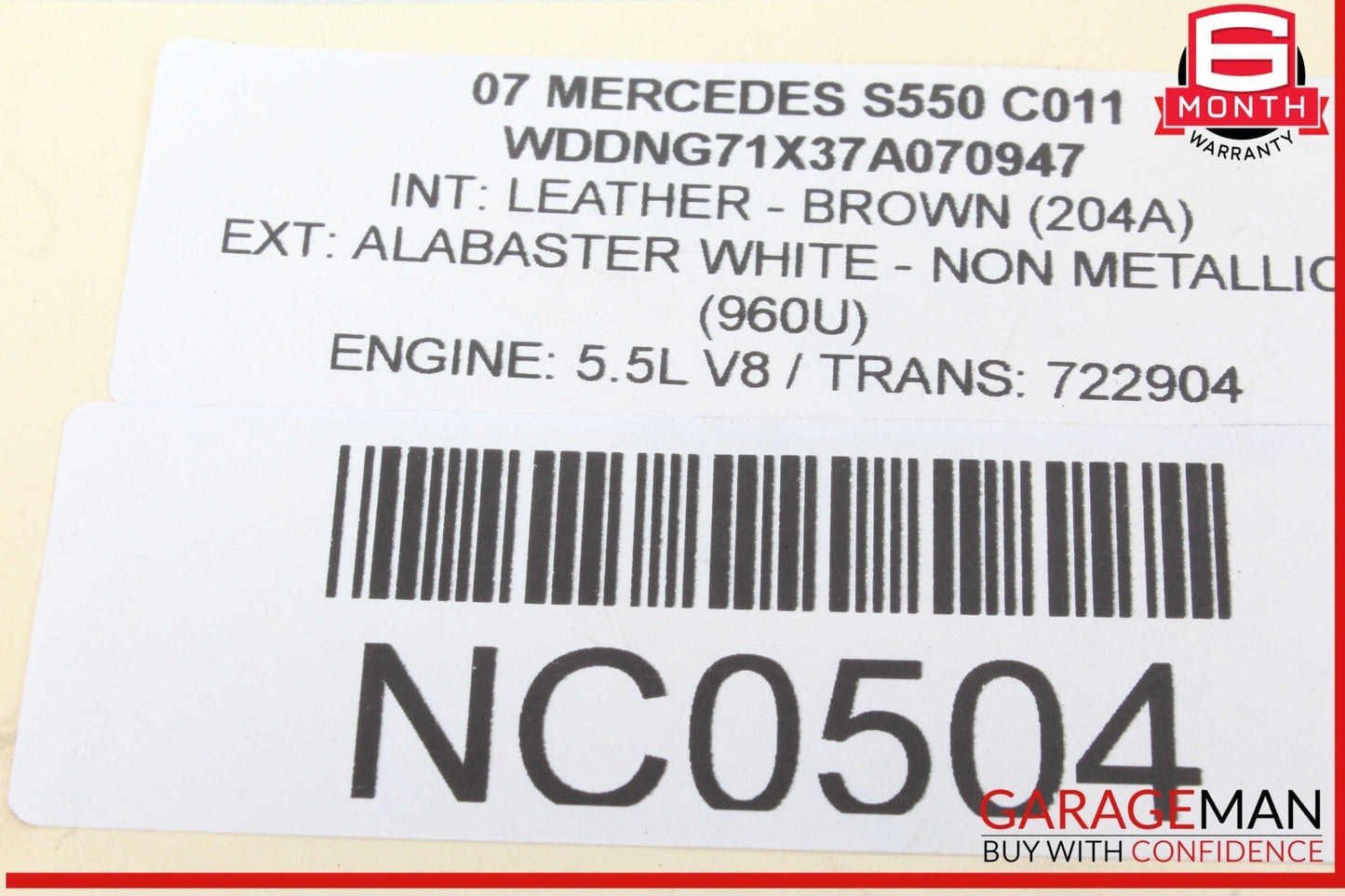 07-14 Mercedes W221 S550 CL550 Rear Left / Right Side Upper Control Arm OEM