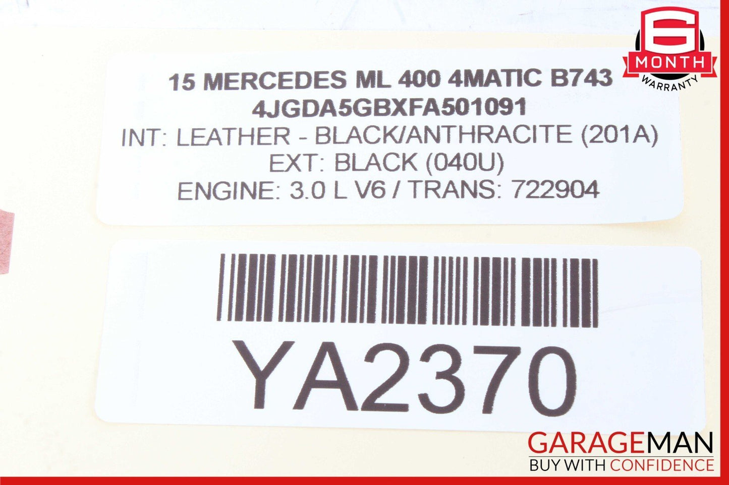 12-19 Mercedes W166 ML400 Rear Left or Right Door Sound Speaker 1668202102 OEM