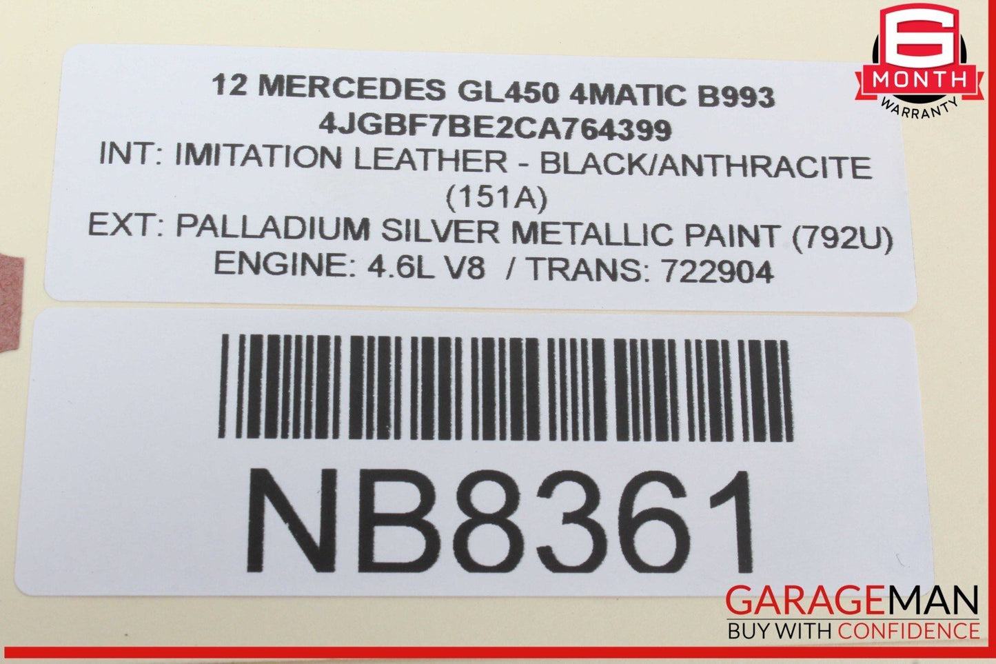 06-13 Mercedes X164 GL450 4MATIC Gas Throttle Pedal Accelerator 1643000504 OEM
