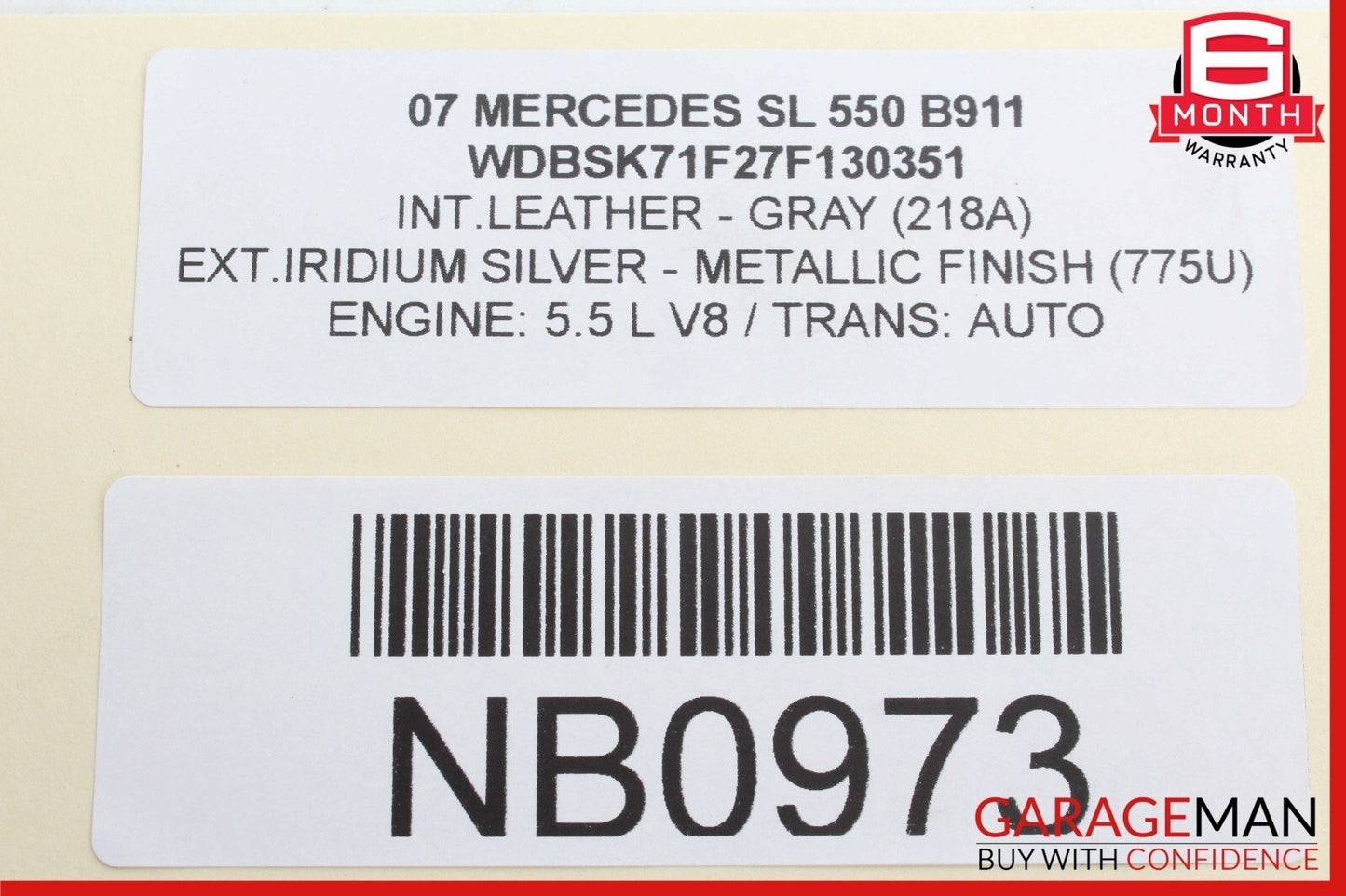 03-12 Mercedes R230 SL550 SL500 Rear Right or Left Suspension Upper Control Arm