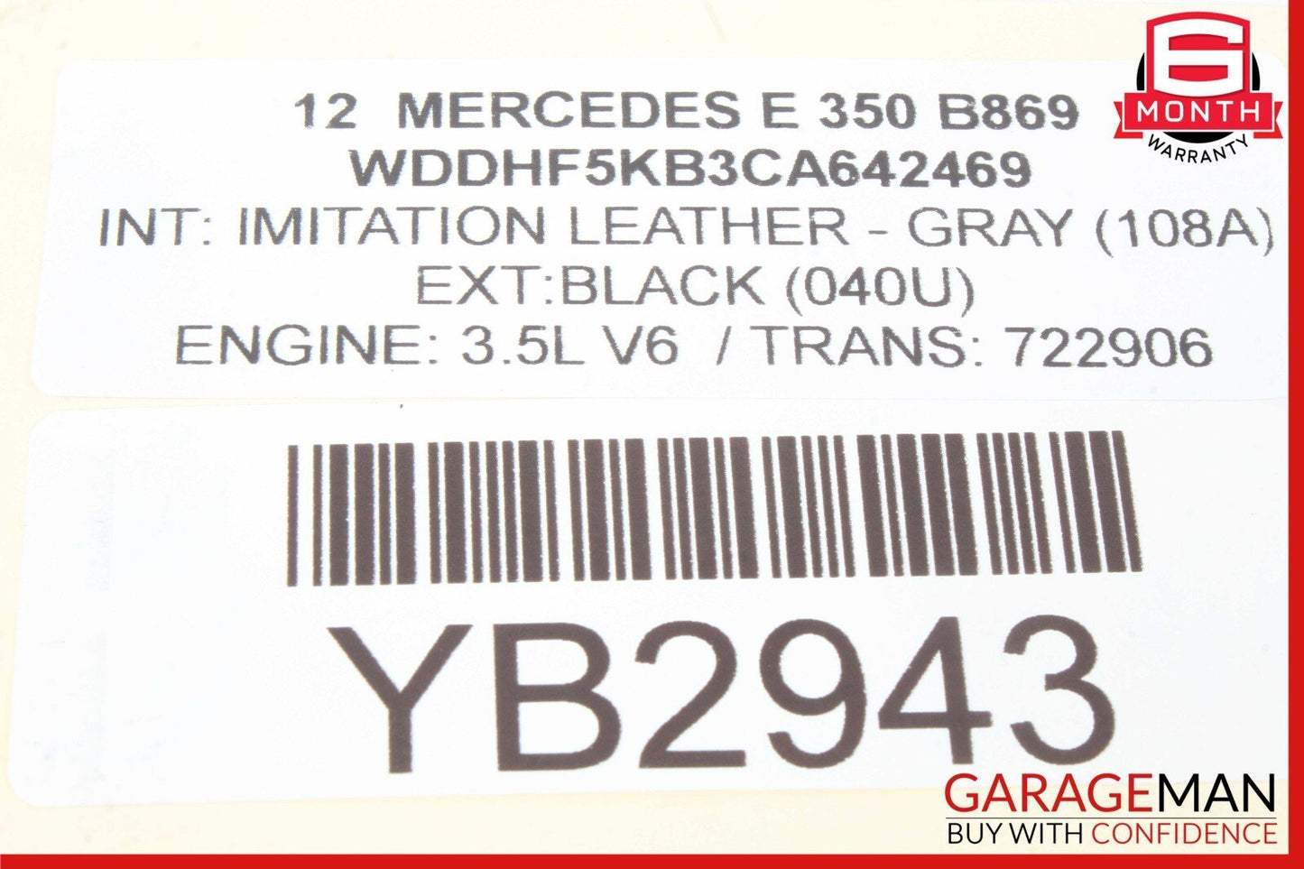 08-18 Mercedes W212 E350 Rear Left Lower Thrust Control Arm OEM