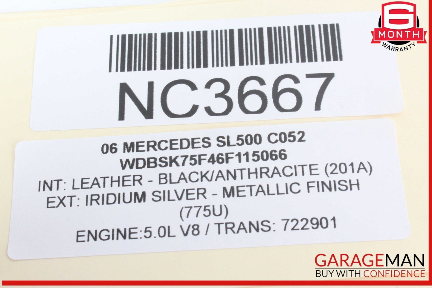 03-12 Mercedes R230 SL500 SLK280 Front Left Door Window Regulator Motor Unit OEM