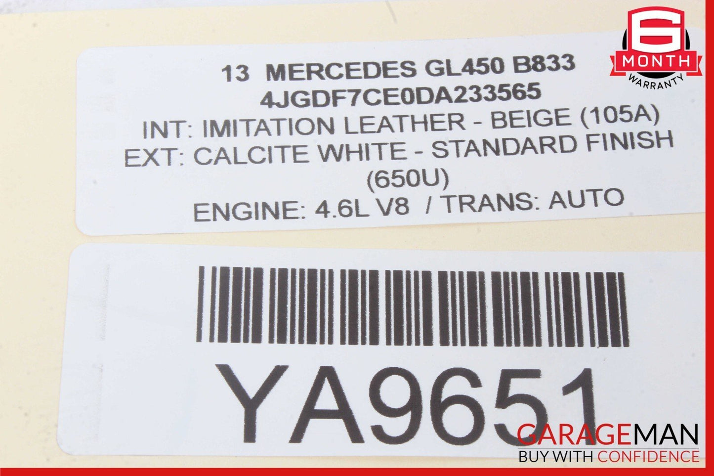 12-19 Mercedes X166 GL450 GL550 Rear Right Side Upper Lateral Control Arm OEM