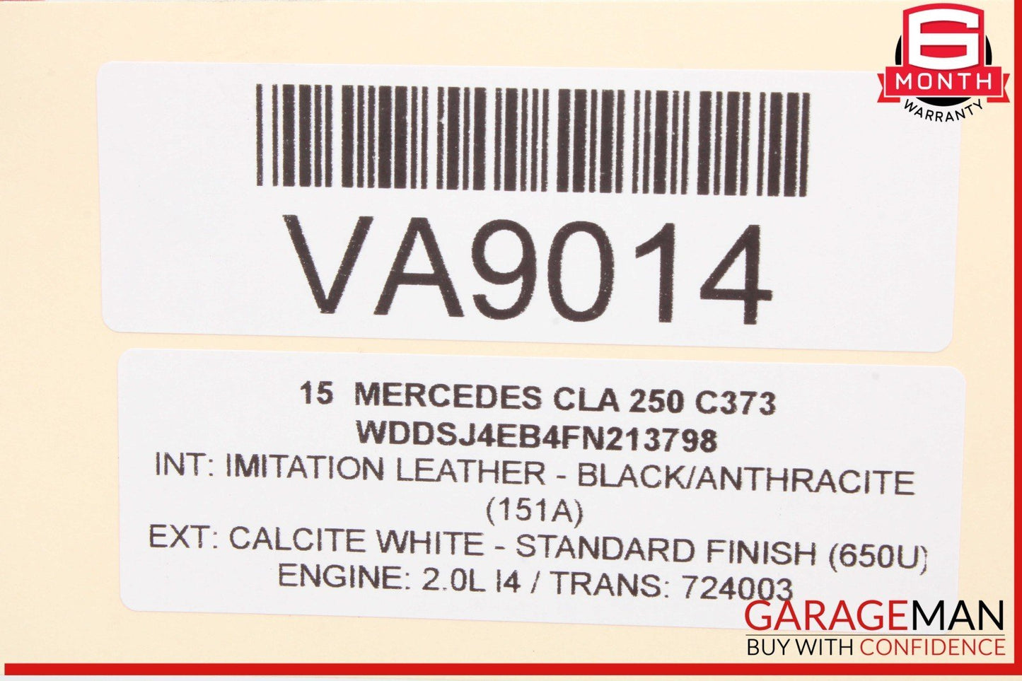 14-19 Mercedes W117 CLA250 Radiator Coolant Overflow Expansion Tank 2465000049