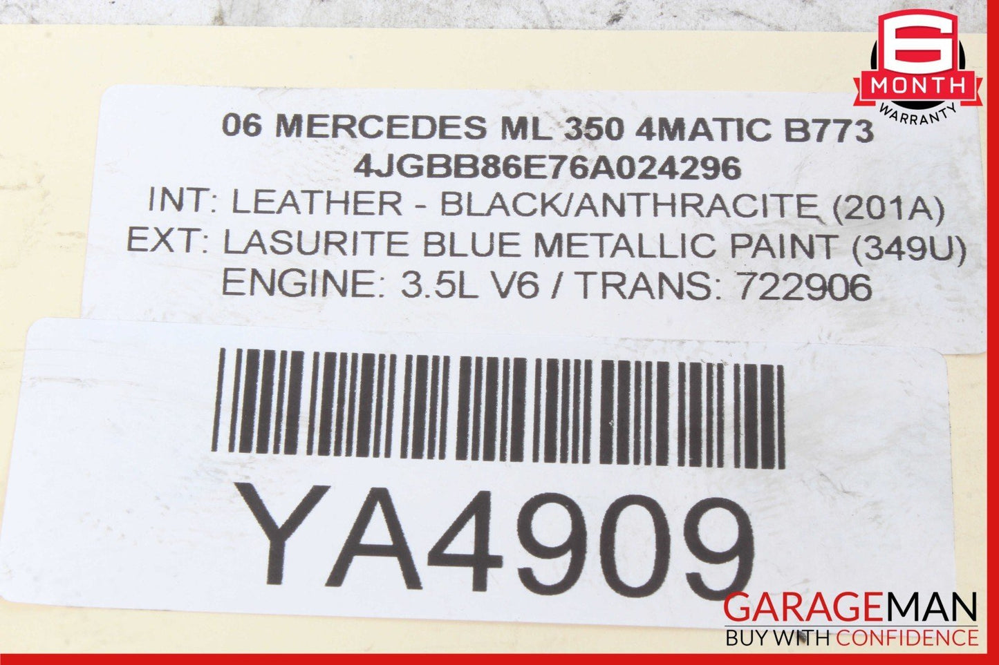 00-13 Mercedes W164 ML350 C350 GLK500 E350 Engine Throttle Valve Body OEM