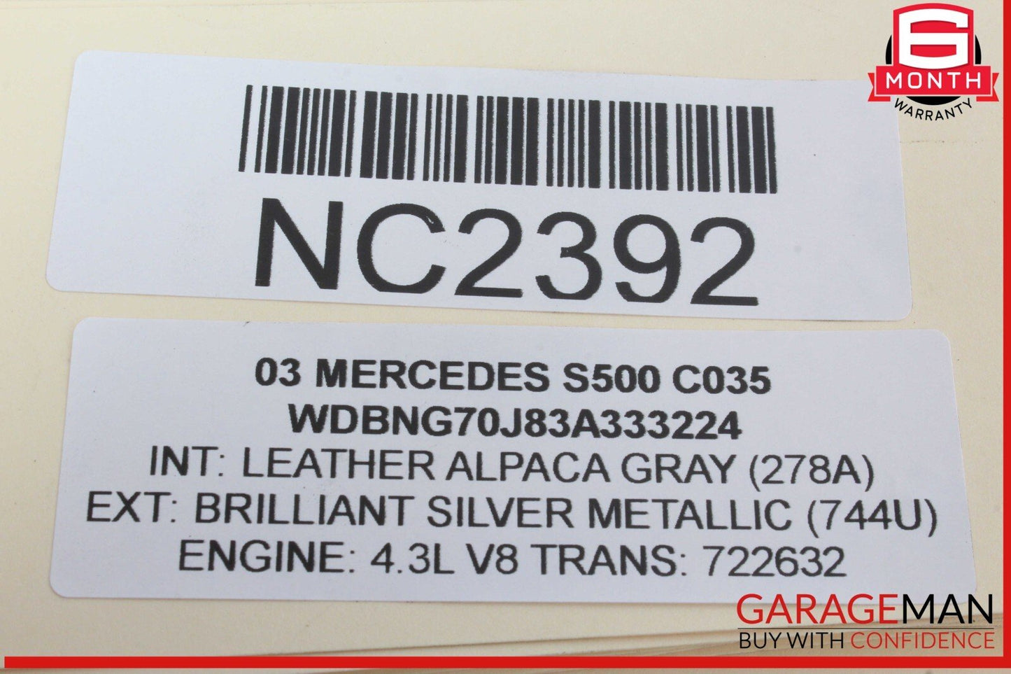 00-06 Mercedes W220 S500 Rear Right / Left Side Upper Control Arm 2203521105 OEM
