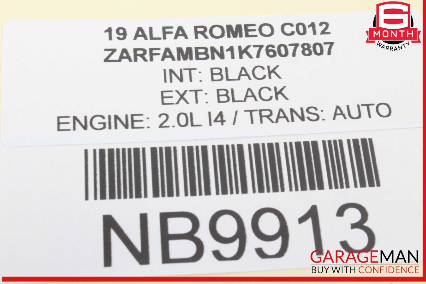 17-21 Alfa Romeo Giulia Front Right Passenger Side Door Window Regulator Motor