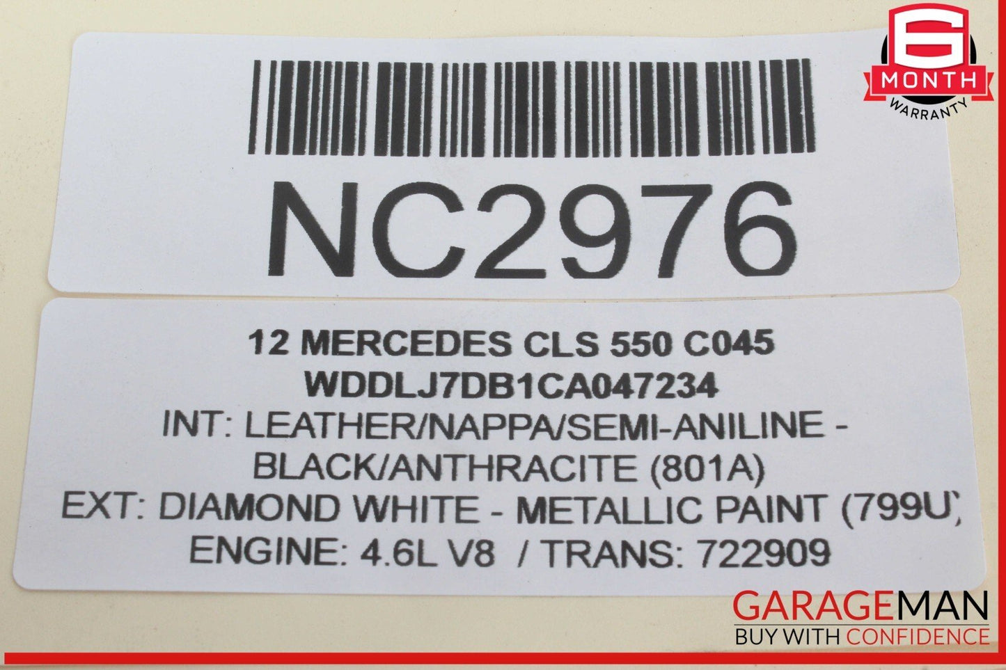 12-18 Mercedes W218 CLS550 CLS400 Rear Left Side Door Lock Latch Actuator OEM