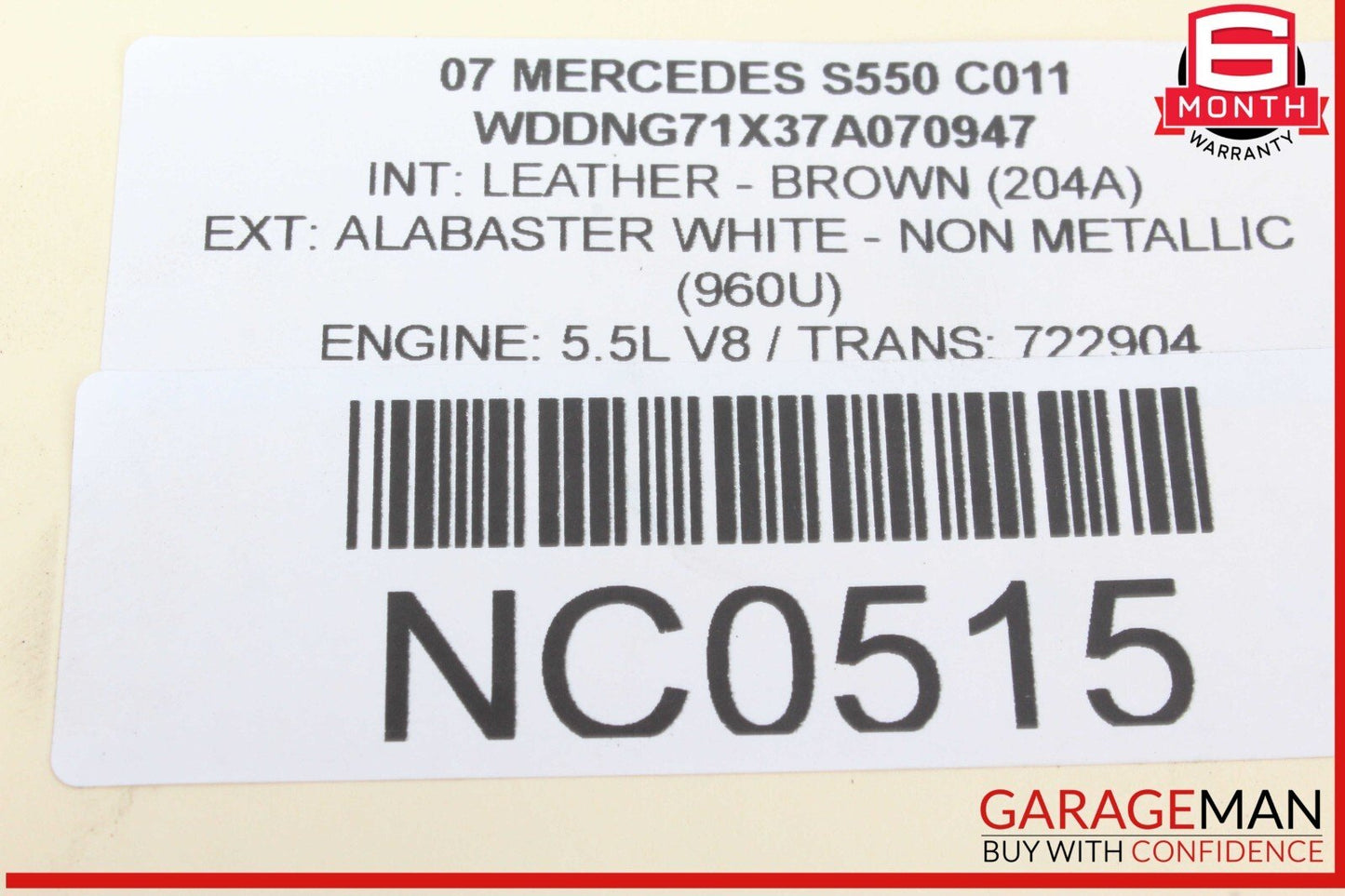 07-14 Mercedes W221 S550 CL550 Rear Right or Left Lower Thrust Control Arm OEM