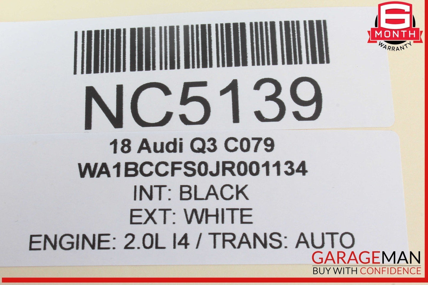 15-18 Audi Q3 Rear Right Passenger Side Window Regulator Motor 8K0959812A OEM
