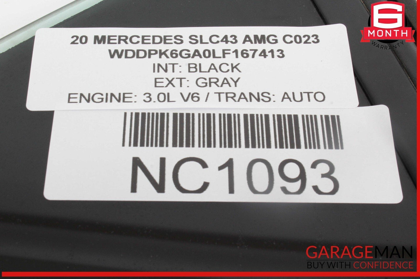12-20 Mercedes R172 SLC43 AMG Rear Right Passenger Side Quarter Window Glass OEM