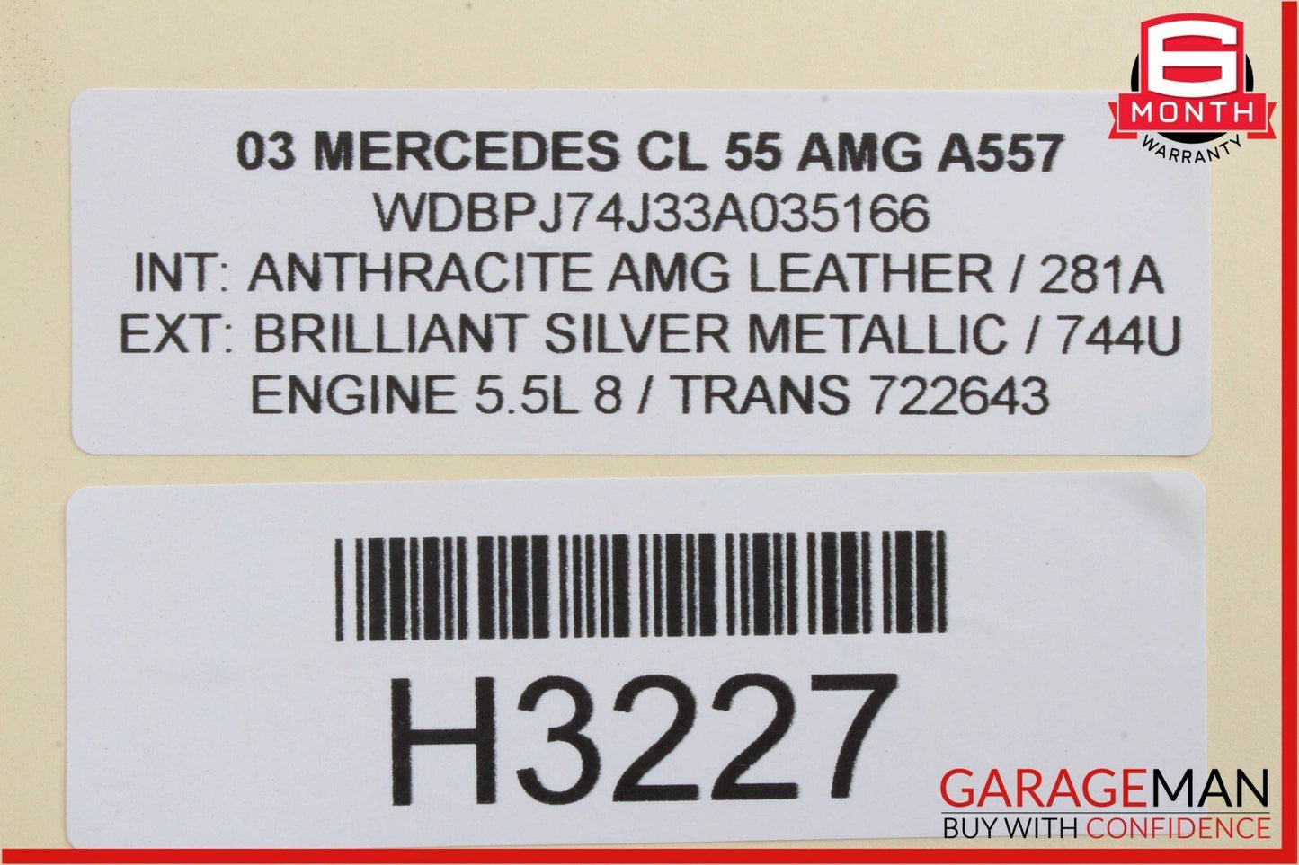 03-05 Mercedes W203 C230 1.8L ECU ECM Engine Computer Control Module Unit