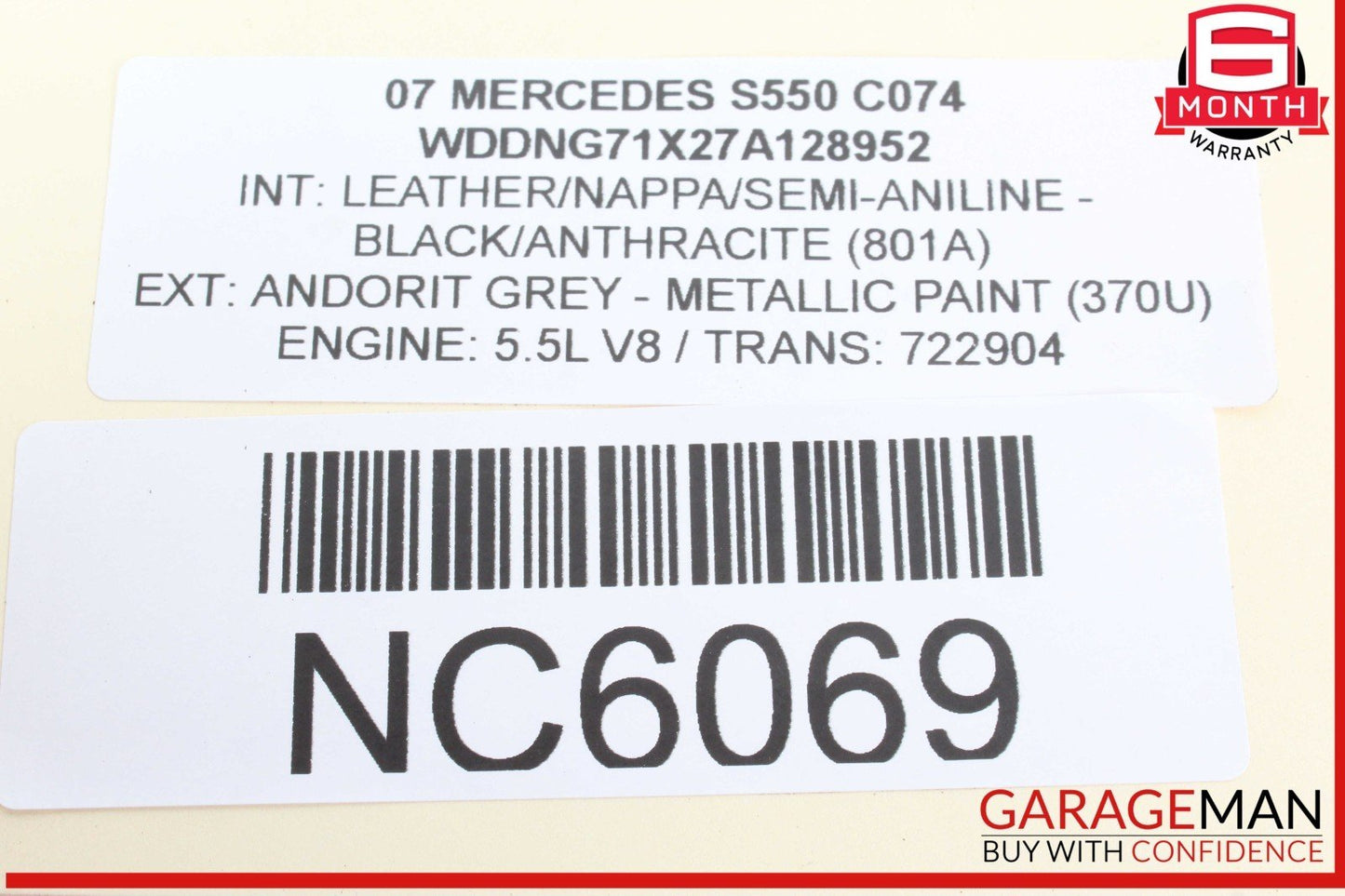 07-14 Mercedes W221 S550 CL550 Left Side Dashboard AC A/C Air Vent Black OEM