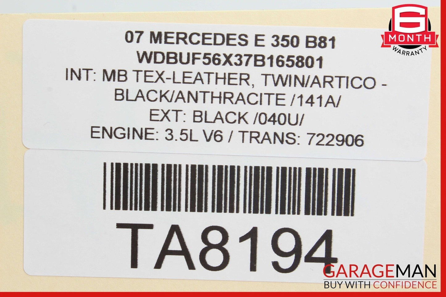 03-09 Mercedes W211 E350 E500 Rear Right Side Window Regulator Motor OEM