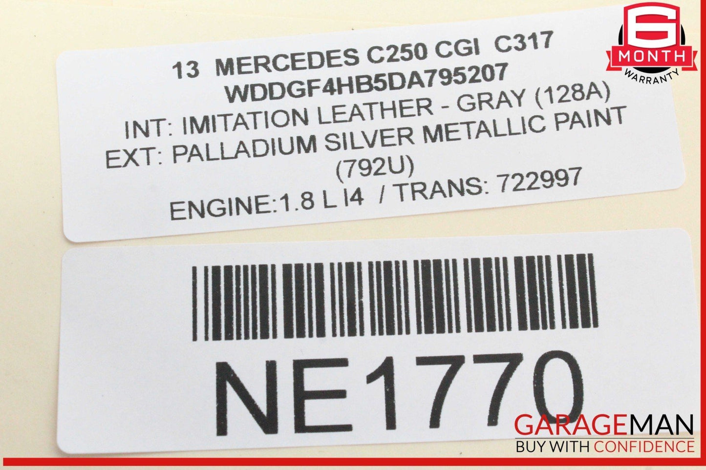 08-20 Mercedes W204 C250 CGI SL400 Trunk Lid Latch Lock 2047500261 OEM