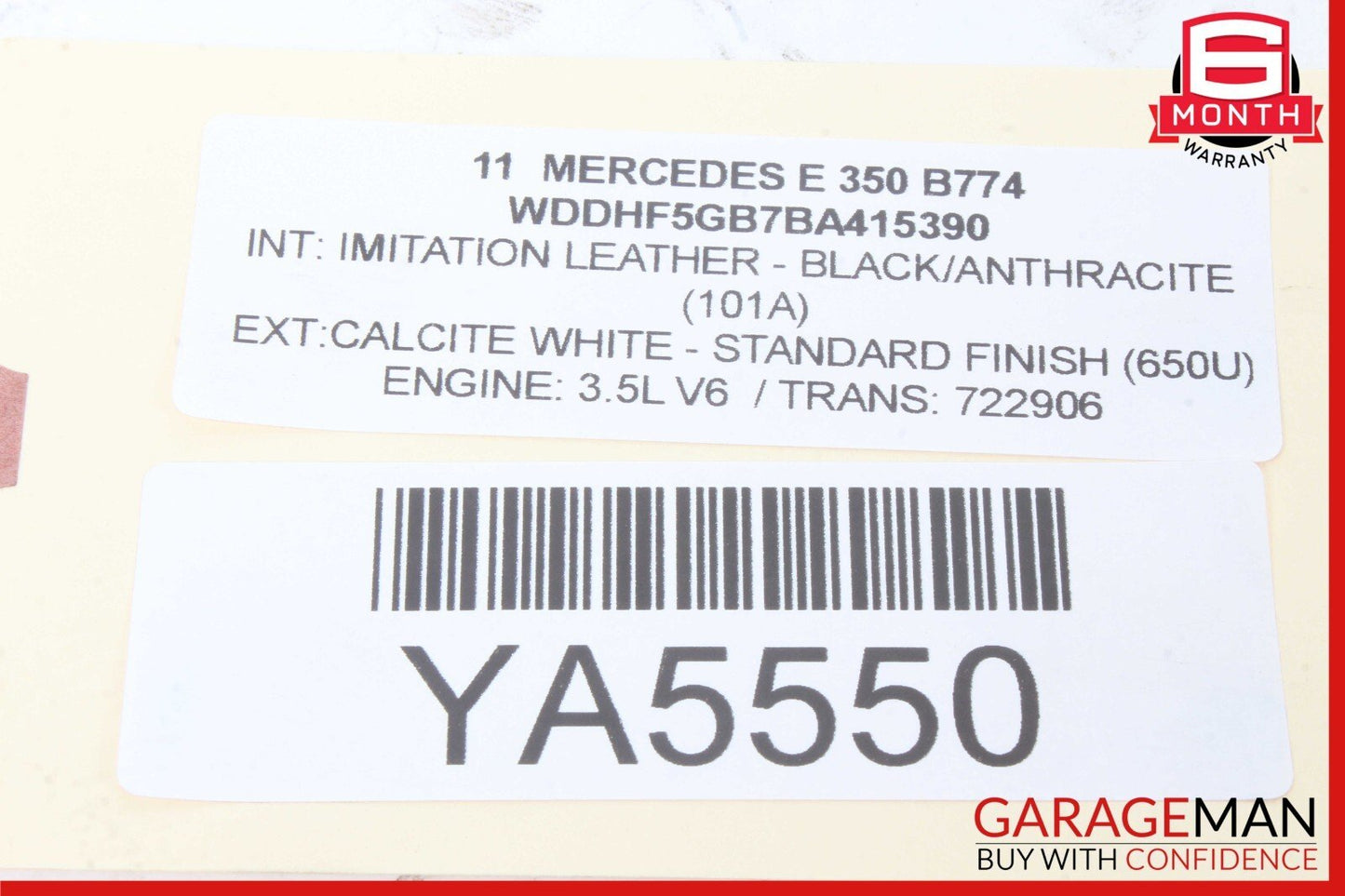 08-17 Mercedes W212 E350 C300 C250 Trunk Lid Latch Lock Actuator 2047500185 OEM