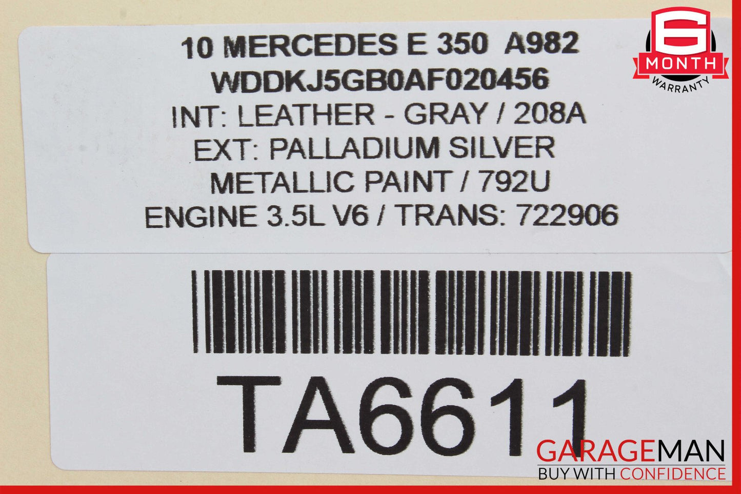 10-17 Mercedes W207 E350 Coupe Window Regulator Motor Front Right Passenger OEM