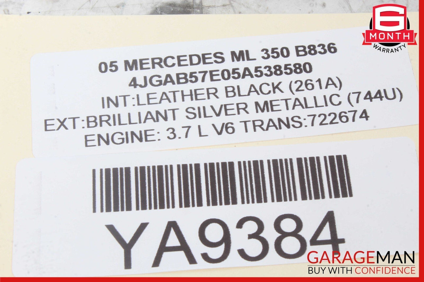 98-05 Mercedes W163 ML320 ML500 Front Left Side Dashboard A/C AC Air Vent Black