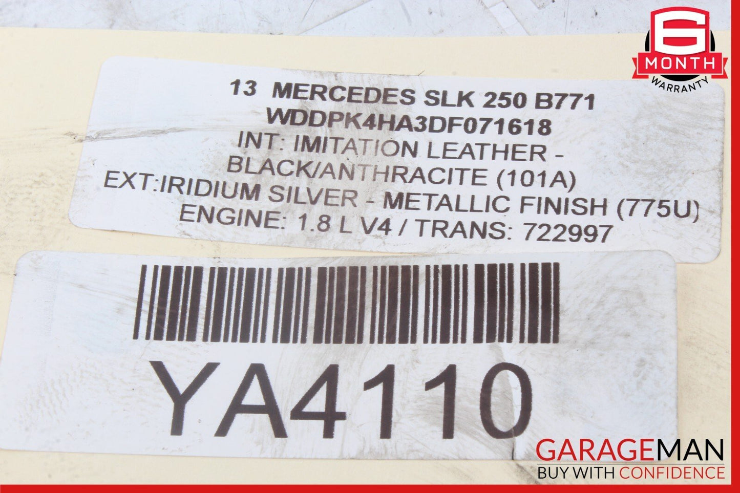 12-16 Mercedes R172 SLK250 Rear Left or Right Side Rearward Tie Rod Control Arm