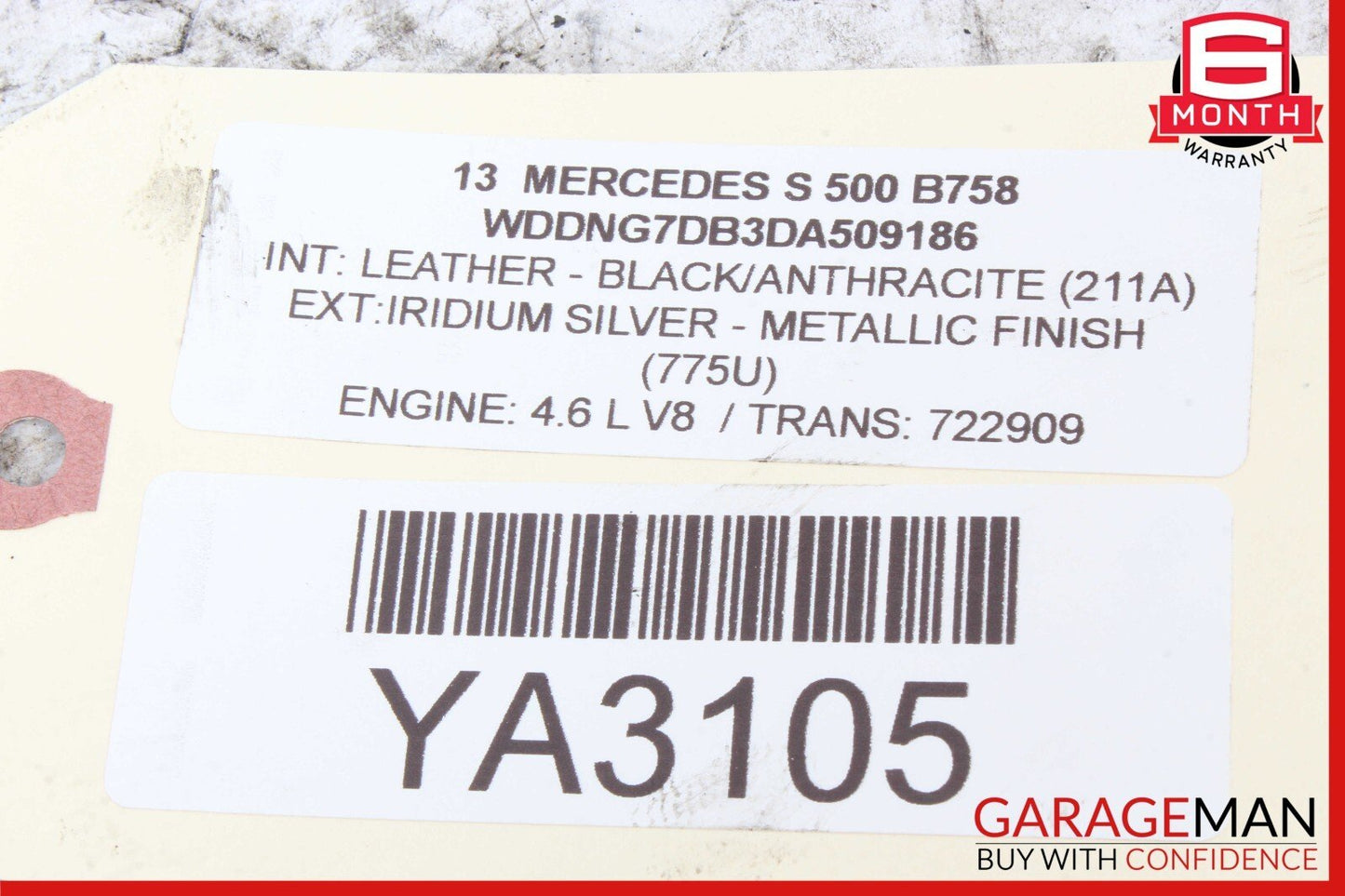 11-20 Mercedes W221 S550 CLS550 GL550 Right Side Air Intake Hose Duct Pipe OEM