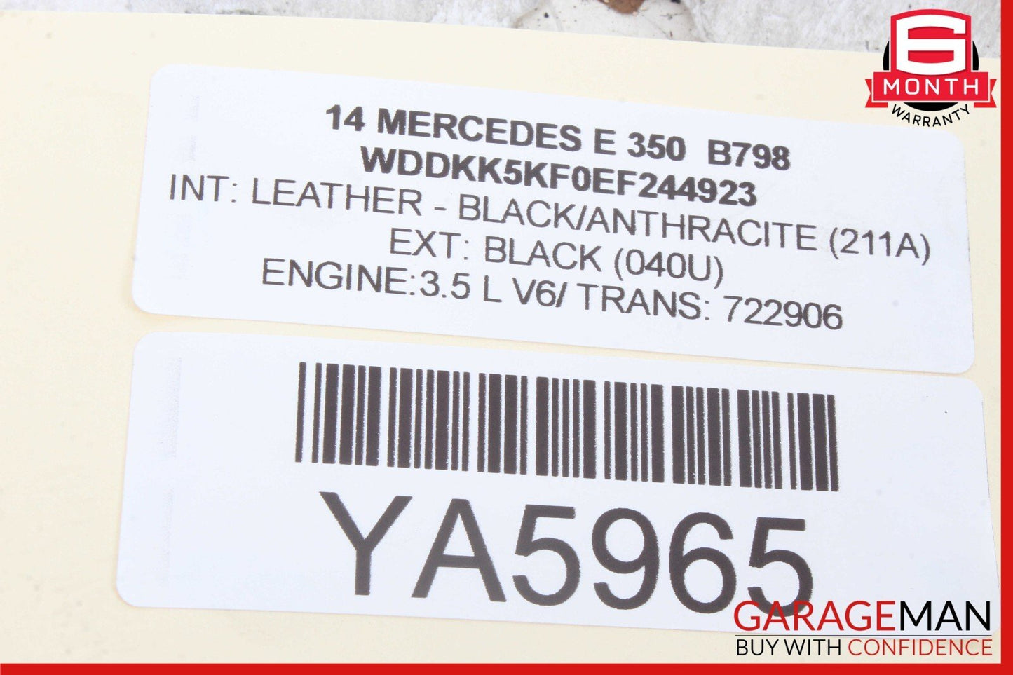 11-17 Mercedes W207 E350 E550 E400 Front Top Roof Lock Latch Cover Set of 2 OEM
