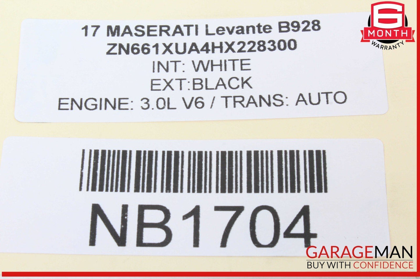 14-20 Maserati Levante S Front Right or Left Seat Headrest Head Rest OEM